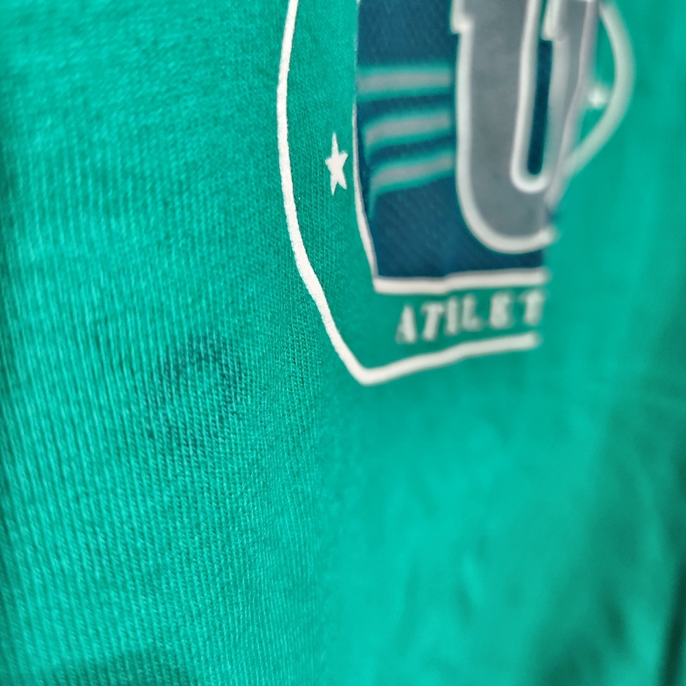 Vintage 80s Wilson Mens XL Sleeveless Athletic Dept Wear Tank Top Green Shirt - Picture 5 of 6